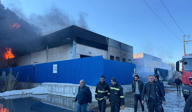 İzmir Torbalı'da fabrika yangını