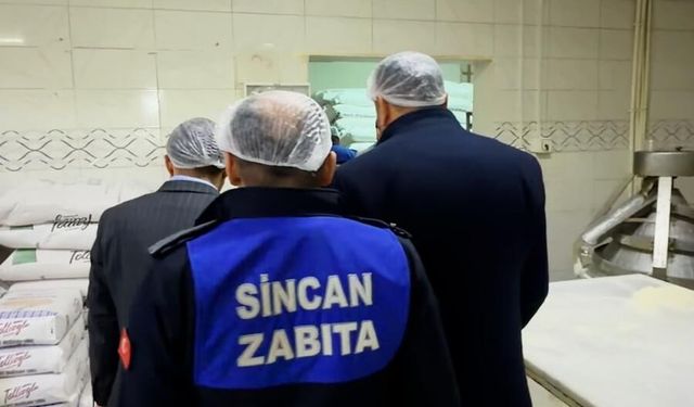 Sincan’da  zabıta ekipleri fırın ve marketleri inceledi