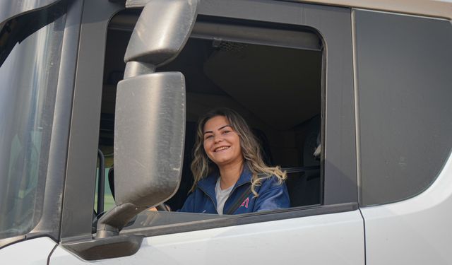 Ankara’da üniversite mezunu kadın tır şoförü