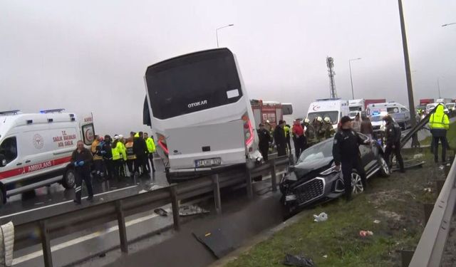 Kuzey Marmara Otoyolu'nda feci kaza: 1 polis şehit