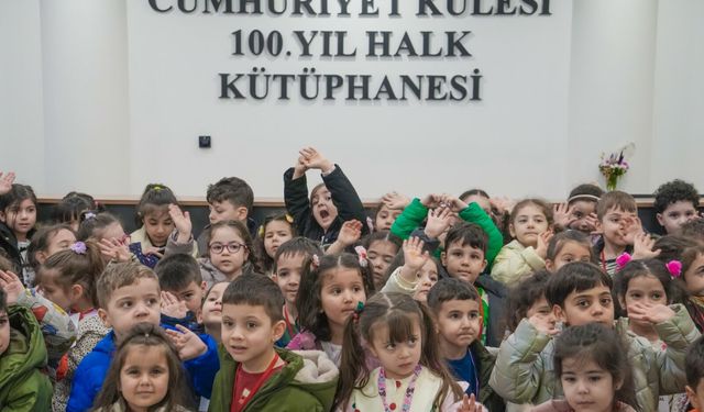 Keçiören’de minikler kütüphane ile tanıştı