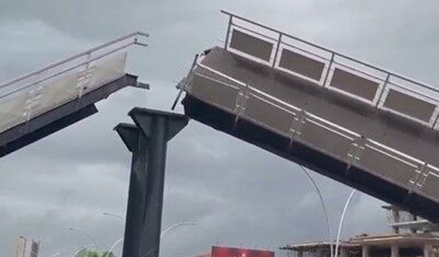 Ankara Altındağ'da kamyon üst geçide çarptı