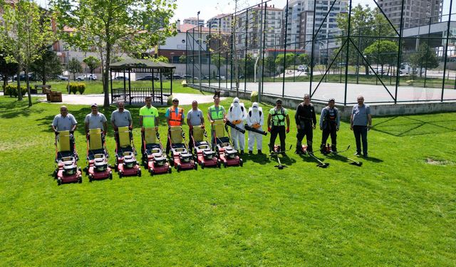 Altındağ’da park ve yeşil alanlarda bakım başladı