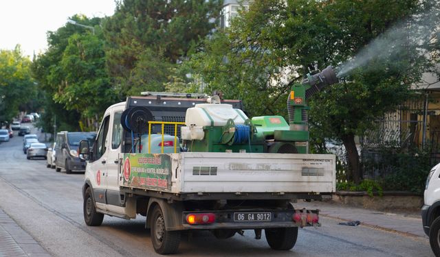 Keçiören'de parklar ve sokaklar ilaçlanıyor