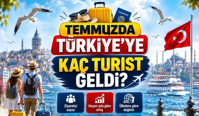 Temmuzda Türkiye'ye kaç turist geldi?