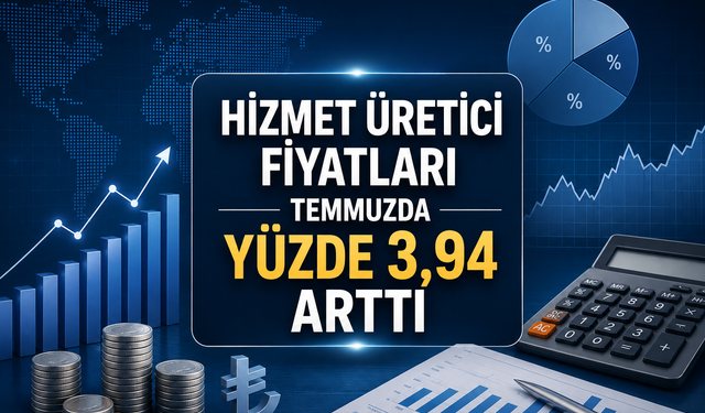 Hizmet üretici fiyatları temmuzda yüzde 3,94 arttı