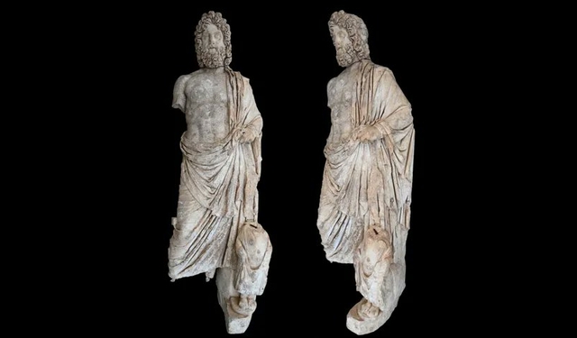 Aspendos’ta 1800 yıllık şifa heykeli gün yüzüne çıkarıldı
