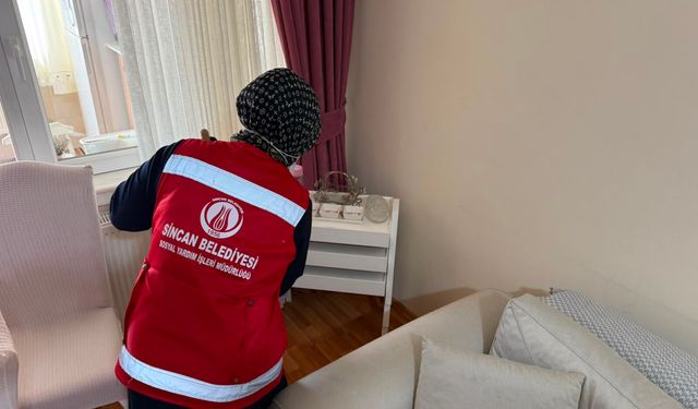 Sincan'da yaşlılara evde temizlik desteği sağlanıyor