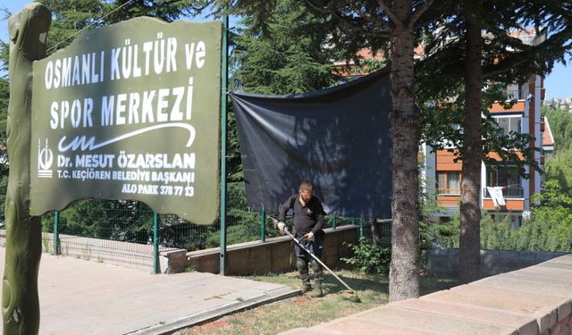 Keçiören'deki parklarda çevre düzenlemesi yapılıyor