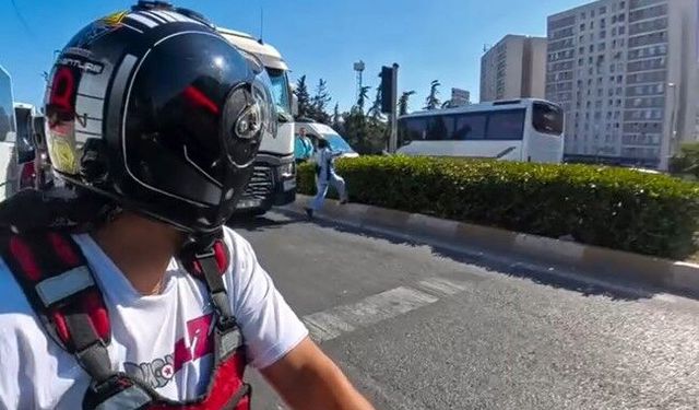 Esenyurt’ta faciaya ramak kala! Tırın önünde ölüm kalım savaşı