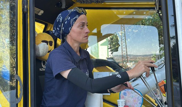 38 yaşında ezber bozdu: Dev vinçleri kadın eli yönetiyor