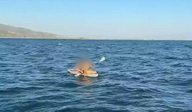 Aydın’da denizde sürüklenen 2 kürek sörfü sporcusu kurtarıldı