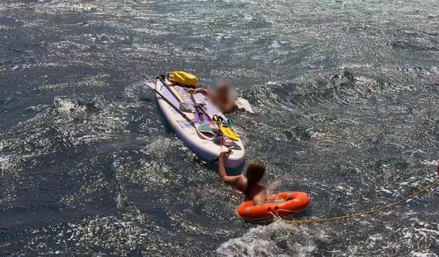 Datça açıklarında denize açılan 13 kişi kurtarıldı