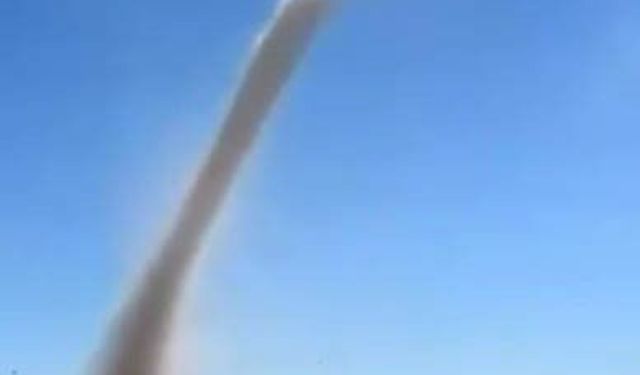 Konya’da tarlada oluşan hortum kameraya yansıdı