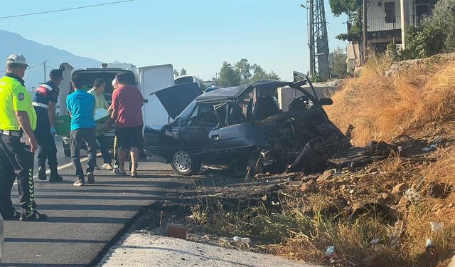 Muğla'da feci kaza! Kontrolden çıkan otomobil iki can aldı