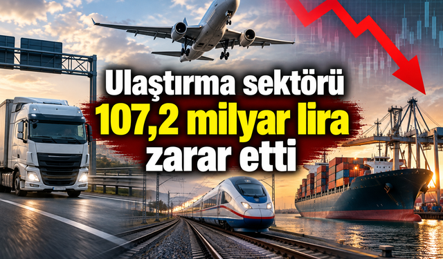 Ulaştırma sektörü 107,2 milyar lira zarar etti