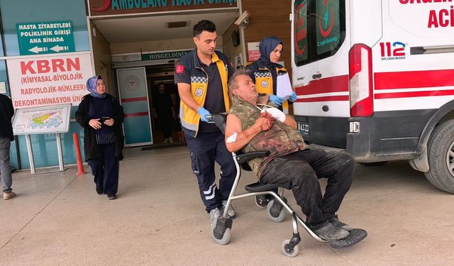 Odun keserken bir anlık dikkatsizlik: Elini testereye kaptırdı