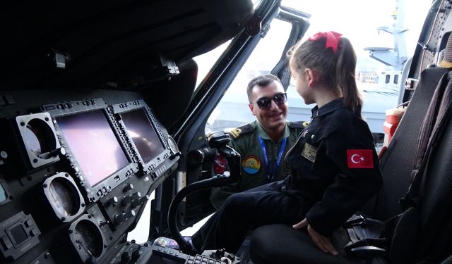 6 yaşındaki Meryem’in pilotluk hayali TEKNOFEST’te