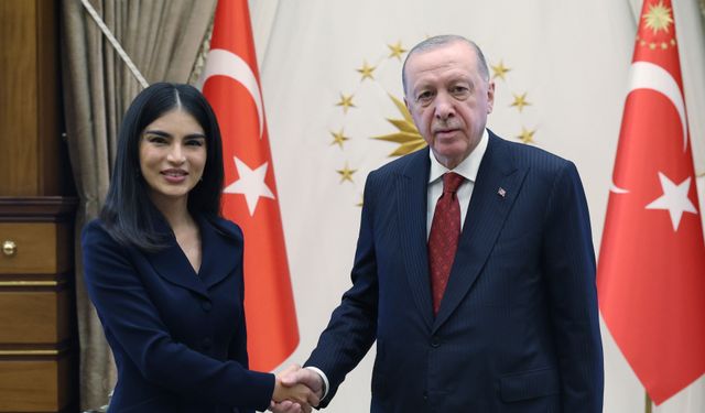 Erdoğan, Saida Mirziyoyeva'yı Külliye'de kabul etti