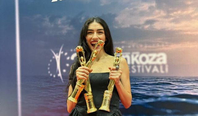 Altın Koza’da Hazar Ergüçlü’ye En İyi Kadın Oyuncu Ödülü