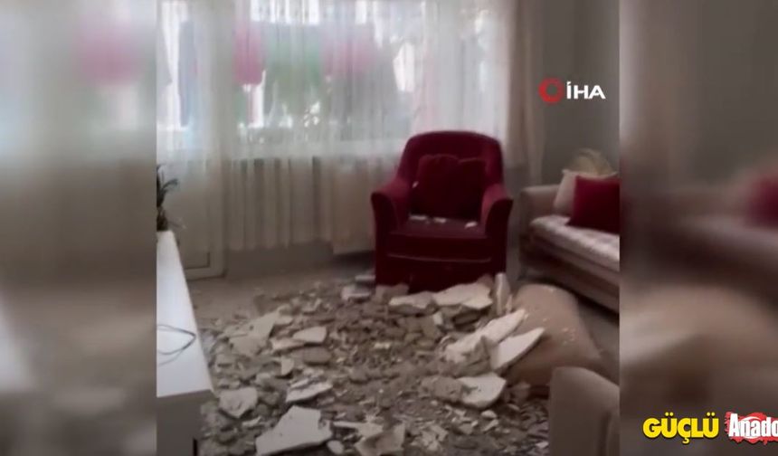Salonda Oyun Oynarken Üzerlerine Alçı Ve Sıva Parçaları Düşen 2 Çocuk Hafif Şekilde Yaralandı