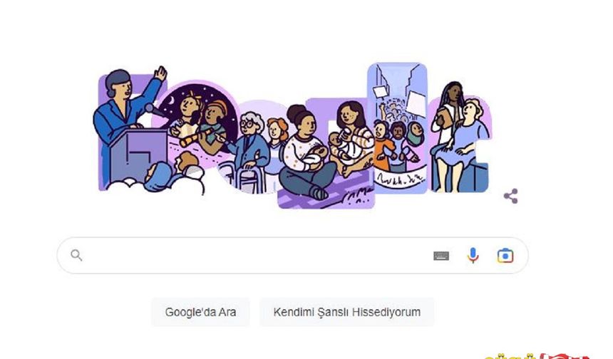 Google yaptığı Doodle ile 8 Mart'ı kutladı