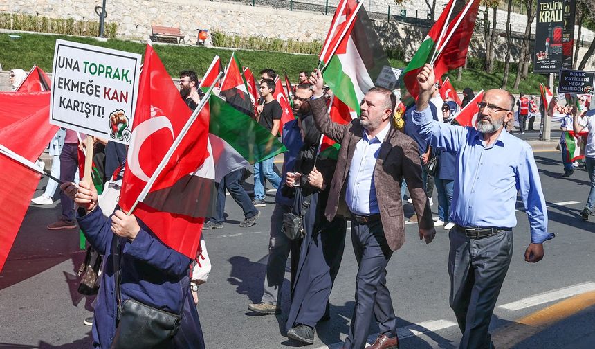 Başkan Ercan Filistin’e Destek Yürüyüşünde