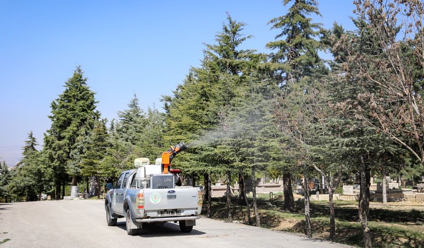 Etimesgut Belediyesi’nde yaz öncesi ilaçlama