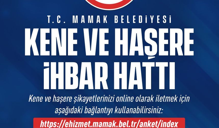 Mamak’ta keneye karşı online ihbar hattı açıldı