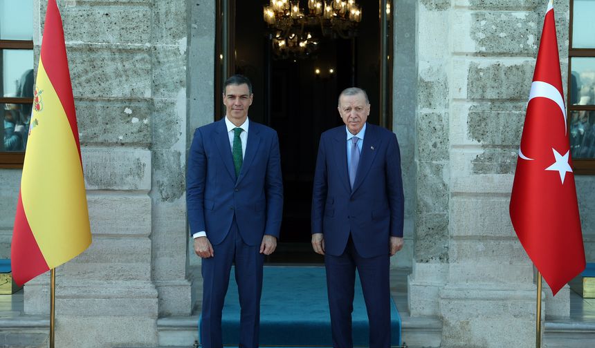 Erdoğan, İspanya Başbakanı Sanchez'i Dolmabahçe’de ağırladı