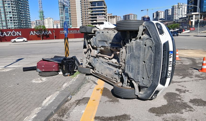 Ankara'da kavşakta korkunç kaza: 2’si bebek 6 yaralı!