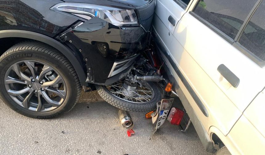 Cipin çarptığı motosiklet sürücüsü ölümden döndü!