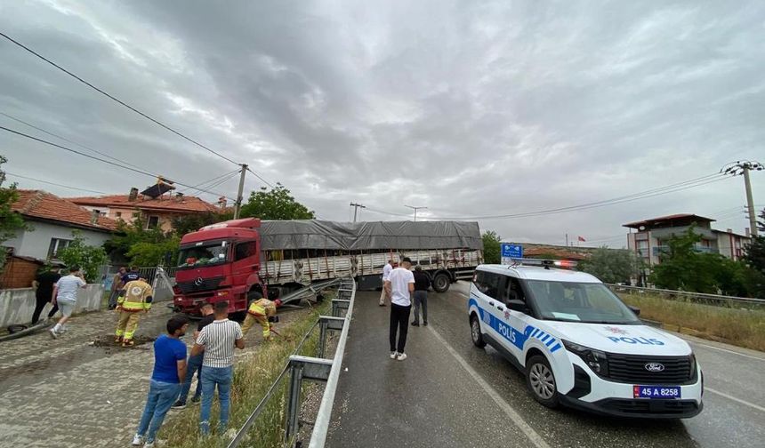 Kayganlaşan yol kazaya neden oldu!