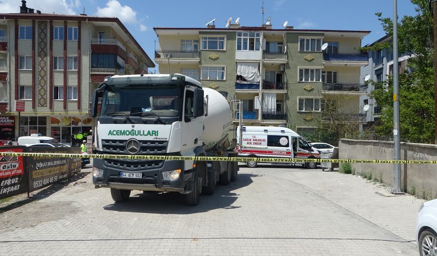 Malatya'da beton mikseri kazası