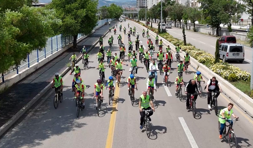 Kırıkkale’de sağlık için pedallar döndü