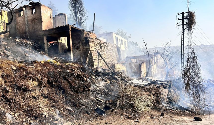 Mamak’ta ağaçlık alandaki yangın gecekondulara sıçradı