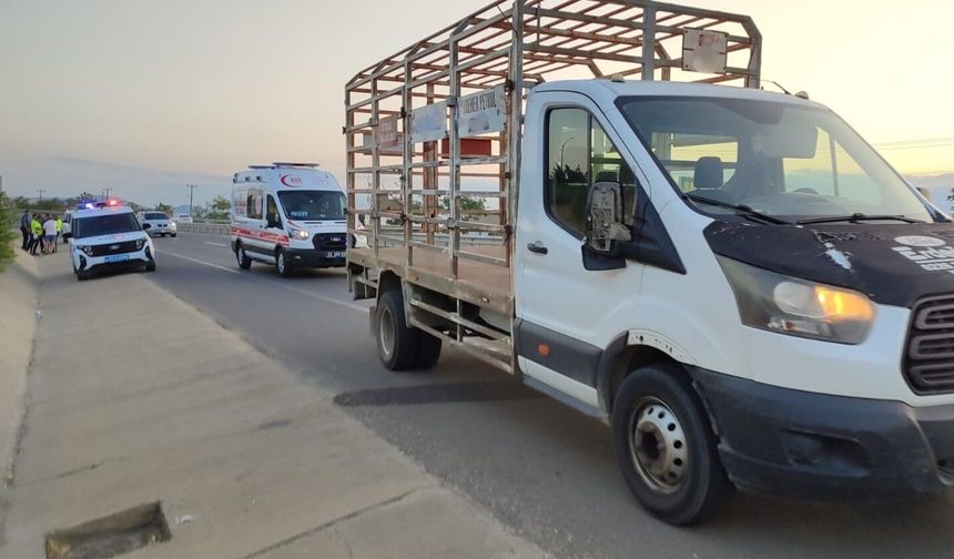 Koşu yapan sporcuya tüp kamyonu çarptı