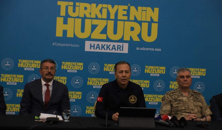 Bakan Yerlikaya: Hakkari’de huzur ve güven güçleniyor