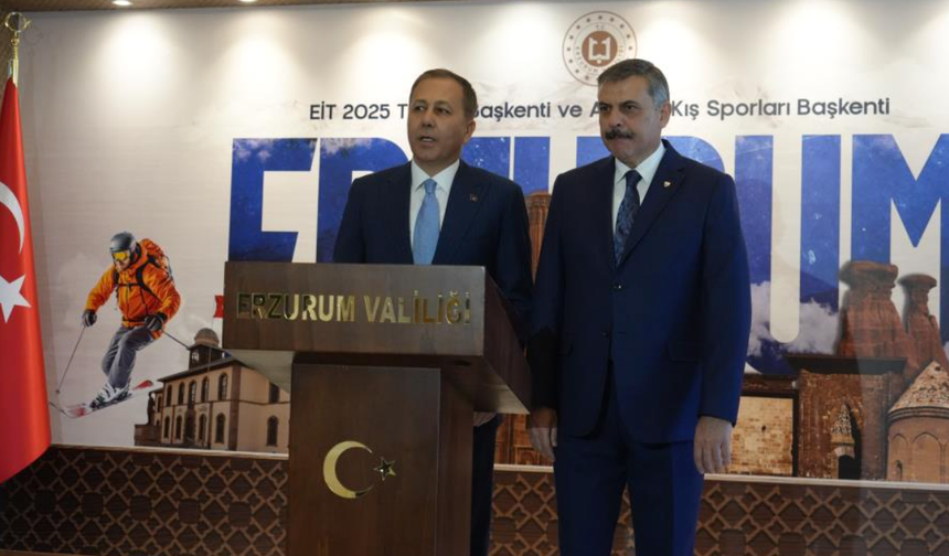 Bakan Yerlikaya Erzurum Valiliği’ni ziyaret etti