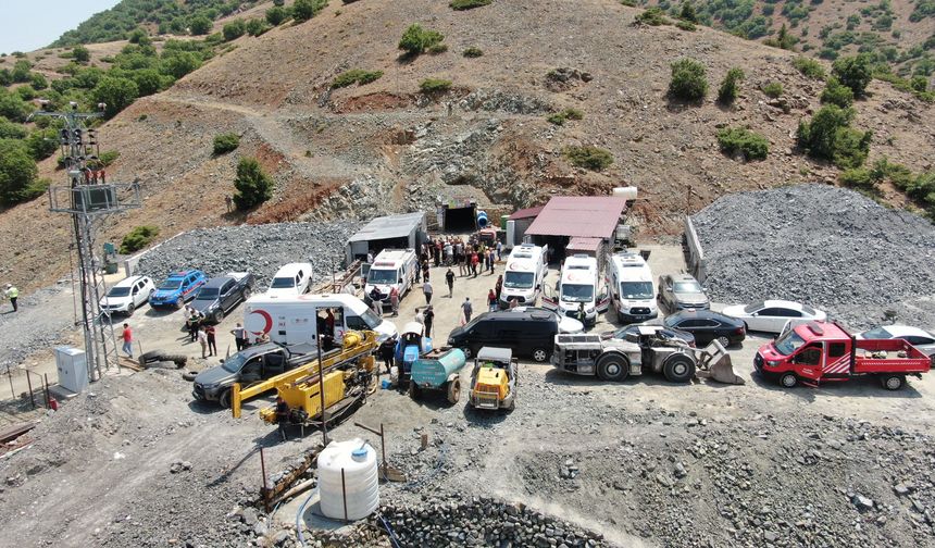 Elazığ'daki maden göçüğü havadan görüntülendi: Çalışmalar sürüyor!