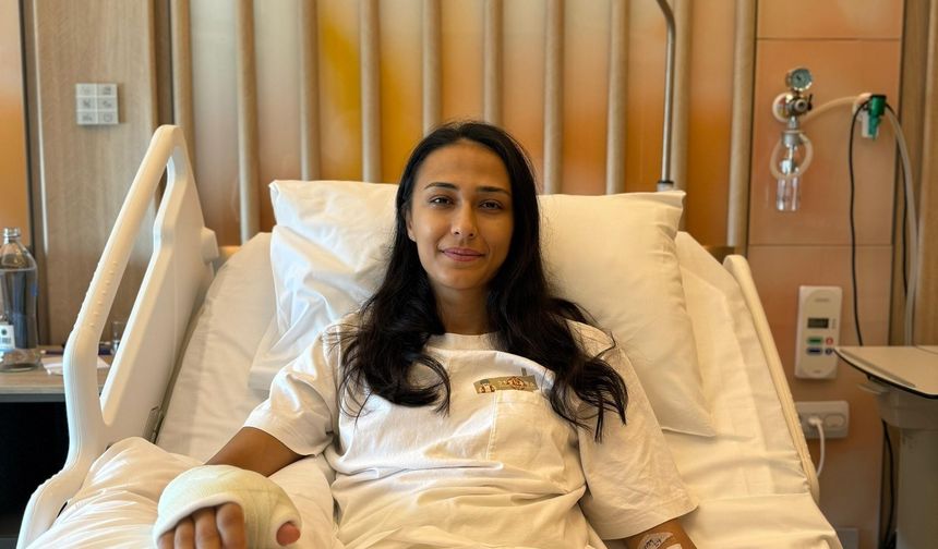 Simge Aköz başparmak ameliyatı geçirdi