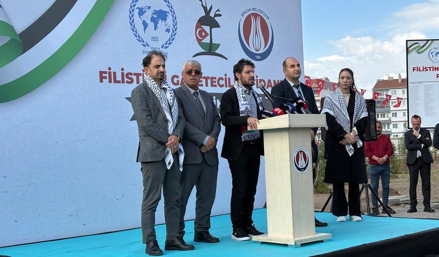 Sincan’da şehit Filistinli gazeteciler için fidanlar dikildi