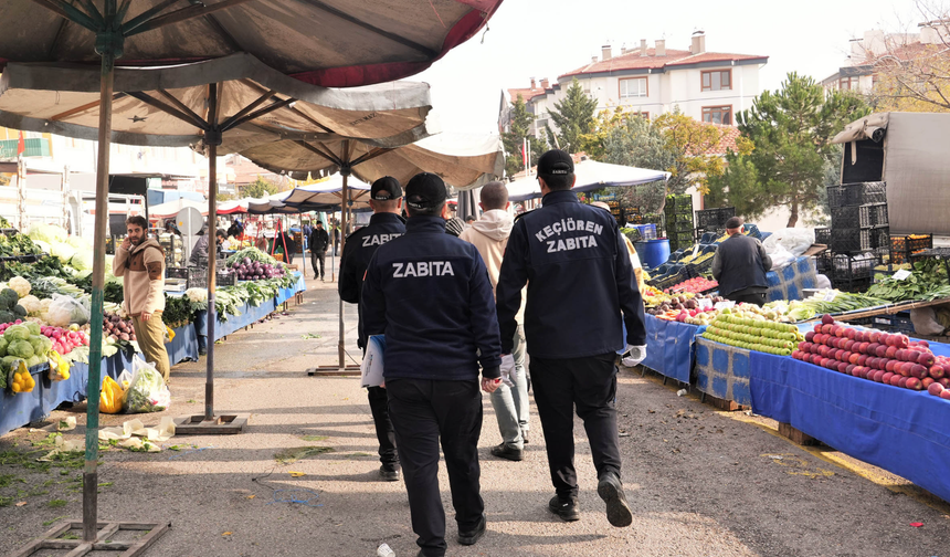Keçiören’de pazar Tezgahlarına hassas denetim
