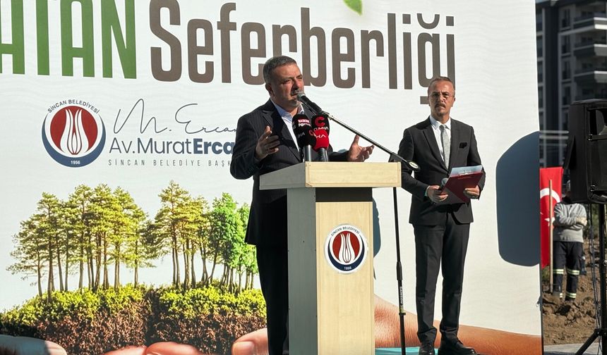 Sincan’da Yeşil Vatan için yüzlerce fidan dikildi