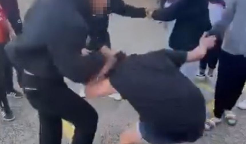 Antalya Serik’te ilkokul bahçesinde şiddet