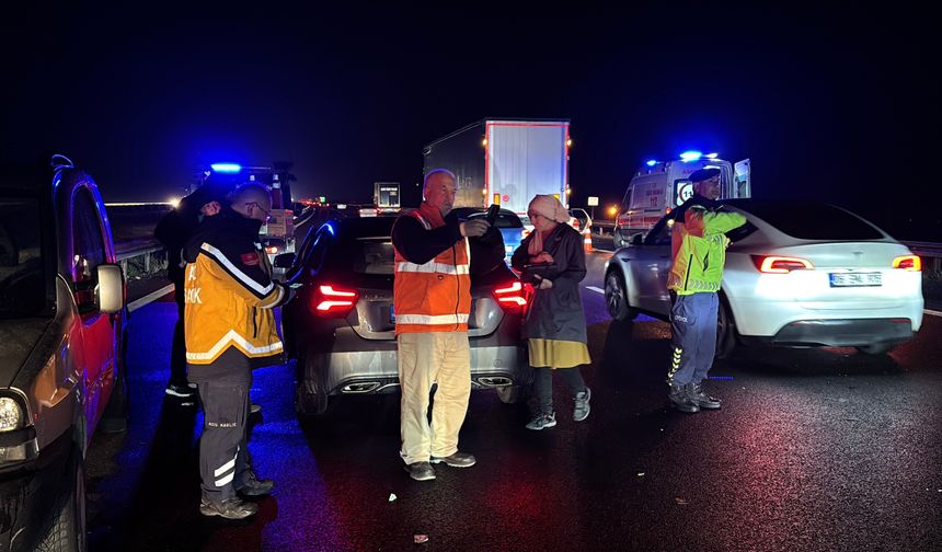Bolu TEM Otoyolu’nda zincirleme kaza: 7 yaralı