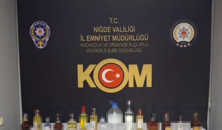Niğde'de KOM ekiplerinden sahte içki baskını