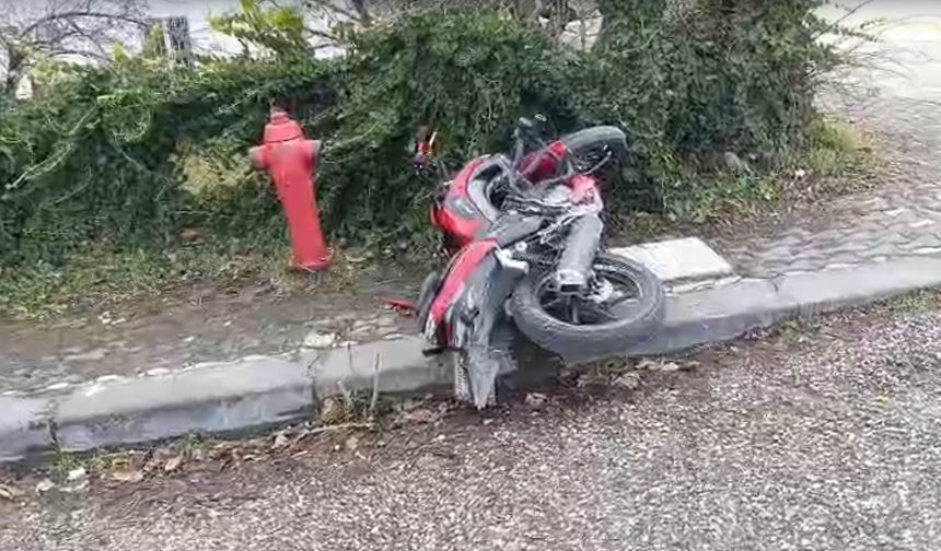 Ankara’da köpeğe çarpmamak isteyen motosikletli kaza yaptı