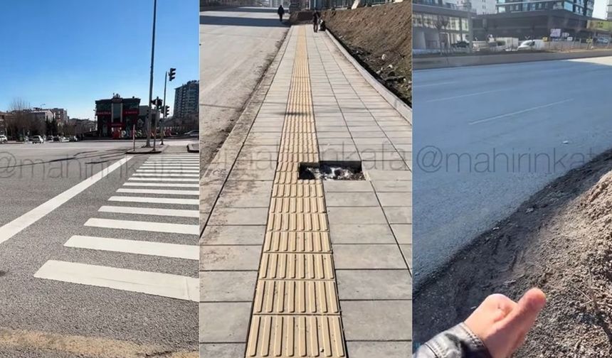 Pursaklar’da görme engelliler için tehlikeli yollar