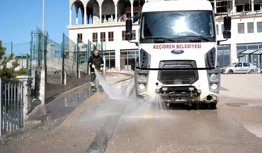 Keçiören’de mahallelerde detaylı temizlik çalışmaları